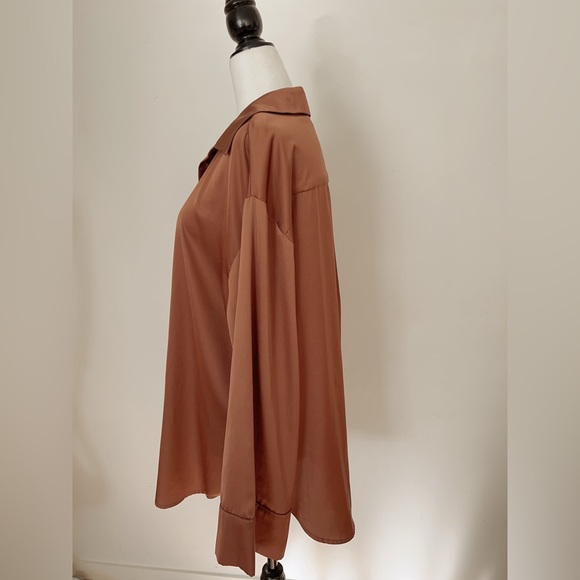 Dynamite Silk Blouse. 95% new condition. Caramel colour. - Picture 5 of 7